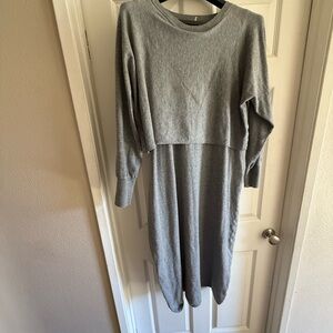 Chic Gray Maxi Dress